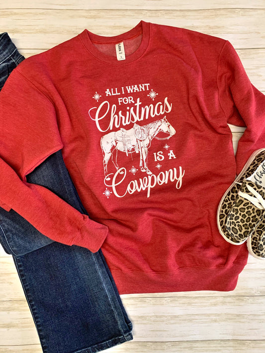 All I Want for Christmas is a Cowpony sweatshirt