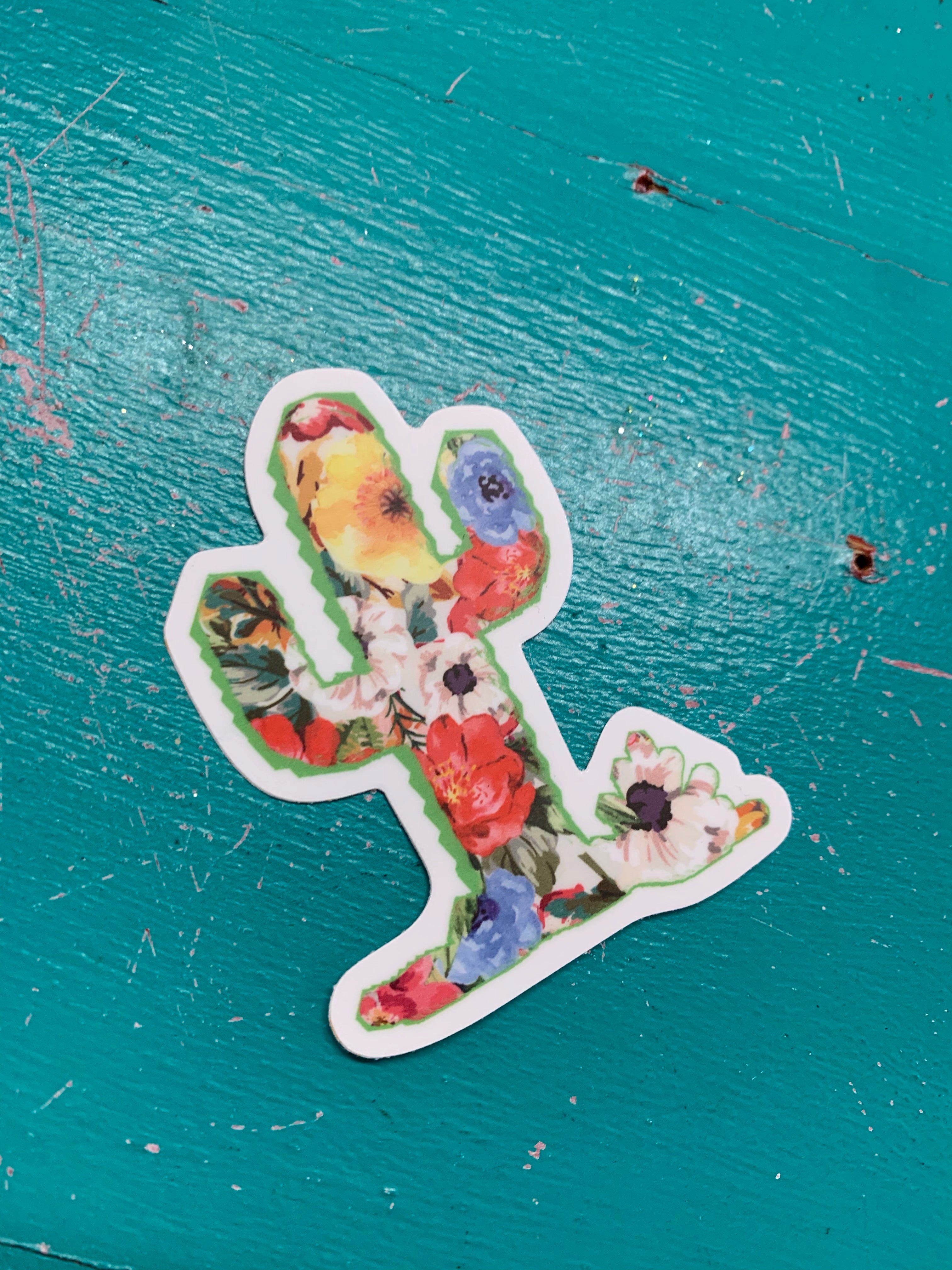 Floral Cactus sticker – Rockin A Wholesale